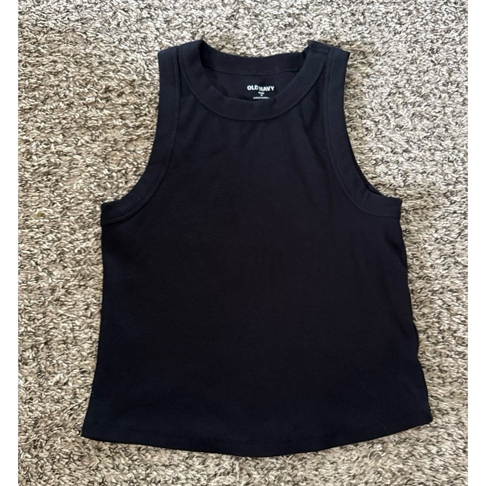 Old Navy Black Ribbed Tank Top